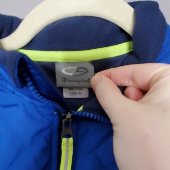Champion Sherpa Jacket Full Front Zip Boys Size Large - Picture 3 of 6
